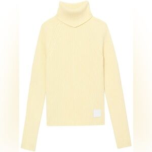 MARC JACOBS Ribbed Turtleneck Sweater - Butter Yellow